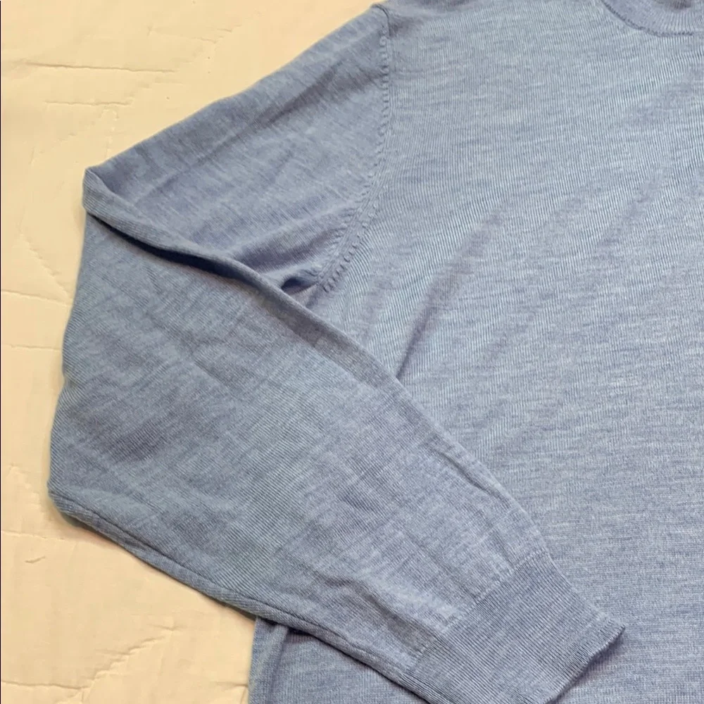 Luxury Jos A Bank Traveler Merino Wool 1/4-Zip Sweater Blue Tailored‎ Fit NWT